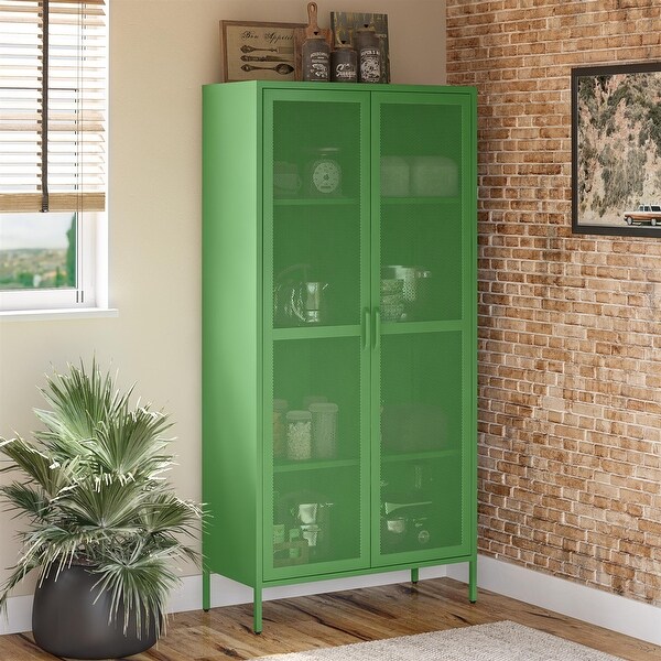 The Novogratz Channing Tall 2 Door Metal Storage Cabinet