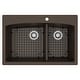 preview thumbnail 15 of 81, Karran Drop-In Quartz 33 in. 1-Hole 60/40 Double Bowl Kitchen Sink Kit