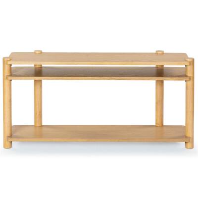 SAFAVIEH Couture Edisyn 3 Shelf Wood Console Table - 60"W x 18"D x 30"H