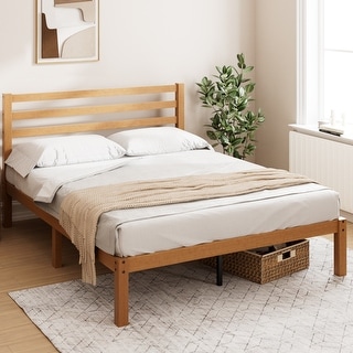 ZINUS Priage Bamboo and Wood Platform Bed Frame, Supportive Wood
