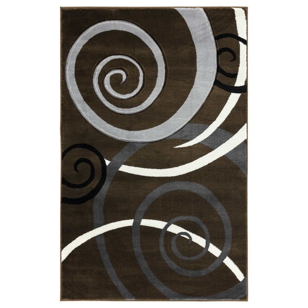 Orelsi Collection Swirl Area Rug