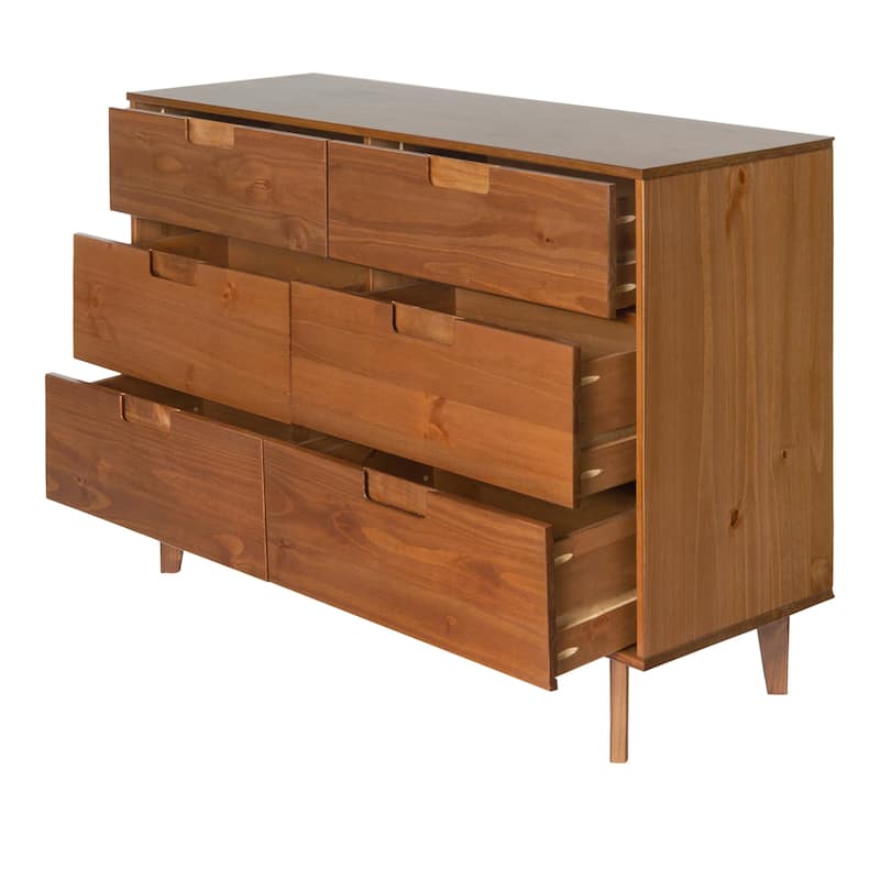 Middlebrook Gammelstaden Mid-Century Solid Wood 6-Drawer Dresser