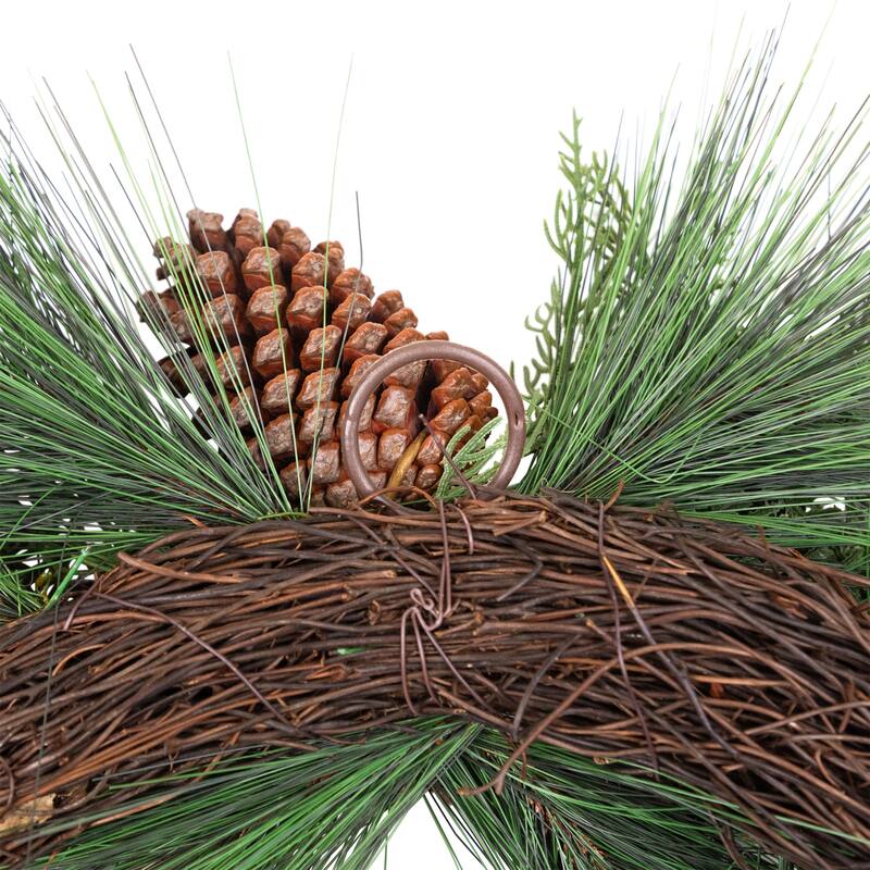 Long Needle Pine Berries and Pinecone Artificial Christmas Wreath - 26" - Unlit