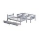 preview thumbnail 12 of 58, Rubber Wood Bunk Bed with 2 Drawers,Convertible into 2 Twin Beds,Twin Over Twin Kids Bed for Bedroom