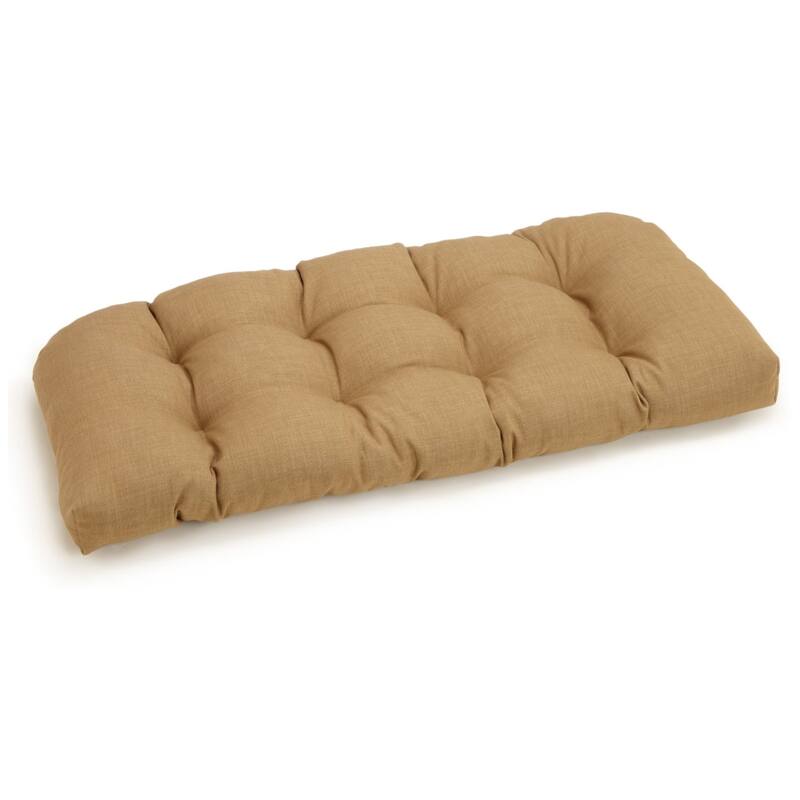 Blazing Needles 42-inch U-shaped Outdoor Bench Cushion - Wheat