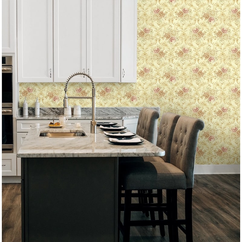 Seabrook Design Demeter Floral Trellis Unpasted Wallpaper
