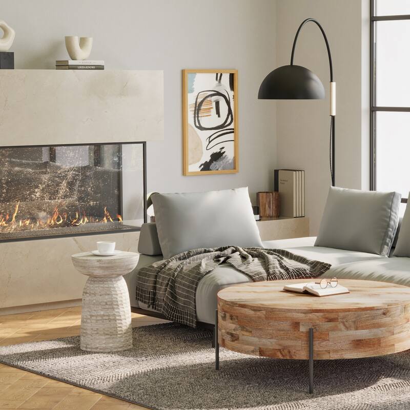WYNDENHALL Willis 13" Wide Solid Wood Contemporary Accent Table & Fully Assembled - 12.6" D x 12.6" W x 17.7" H - White Wash