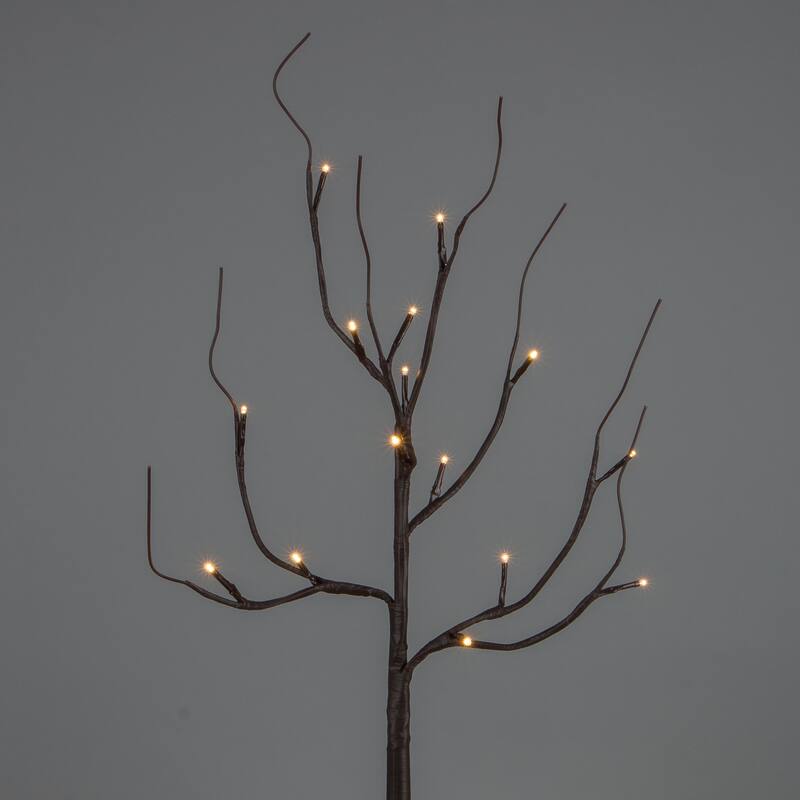 27 in Brown LED Branches with Timer Set of 2