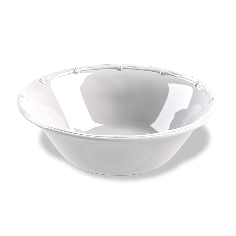 Abode Homewares Bamboo Raised Rim Melamine Small Bowl - White - 6.5" - Set of 6