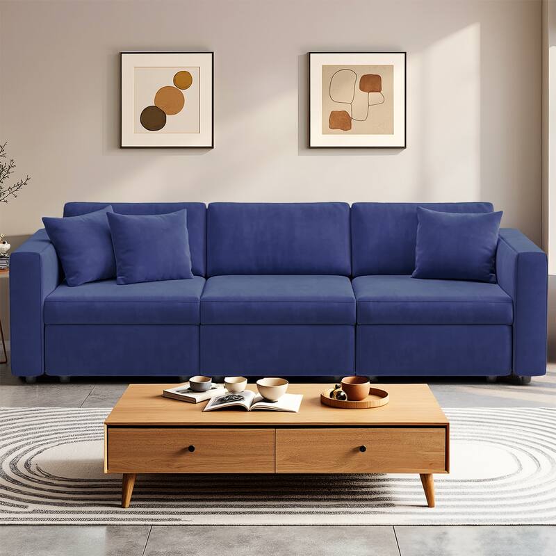 Pocassy Cloud Sofa Modular Sectional Couch with Seat Storage