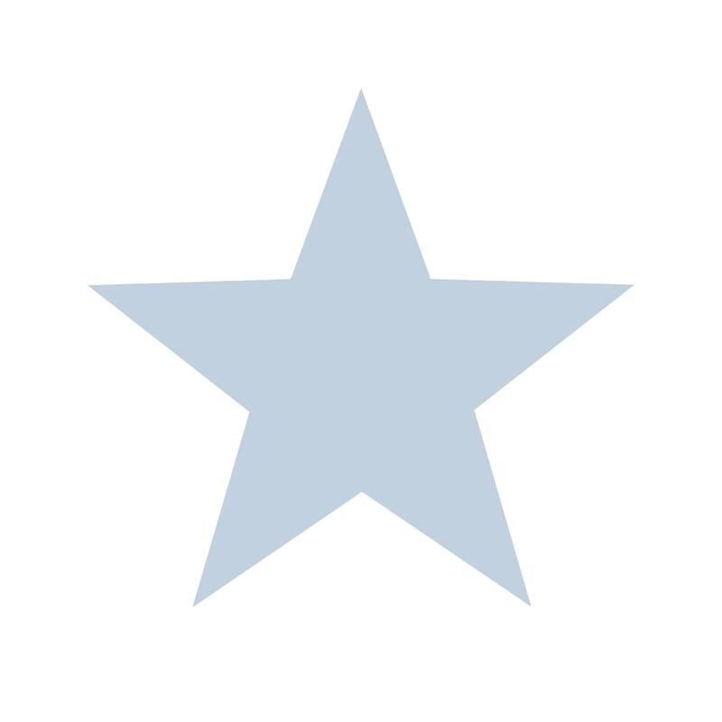 Galerie Wallcoverings Deauville 2 Geometric Big Stars Non-woven Matte Wallpaper Roll - 33 feet x 21 inches - White/Light Blue