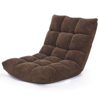 Folding Chairs Living Room Online At Our Costway Adjule 14 Position Floor Chair Folding Lazy Gaming Sofa Cushioned Coffee