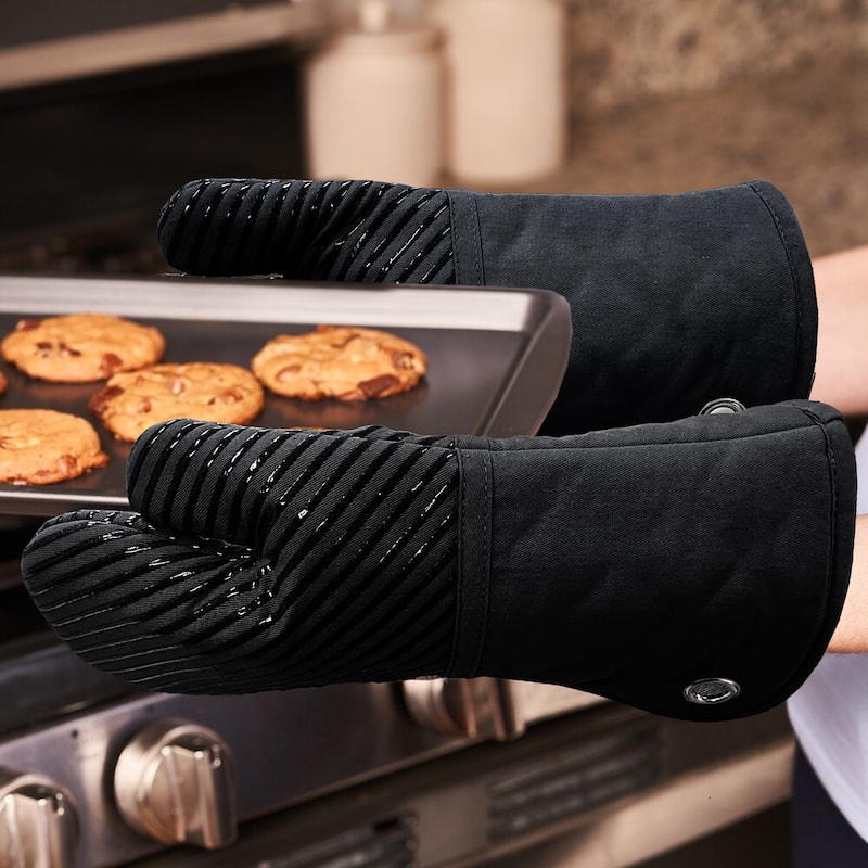 Silicon Print Oven Mitt-Pair
