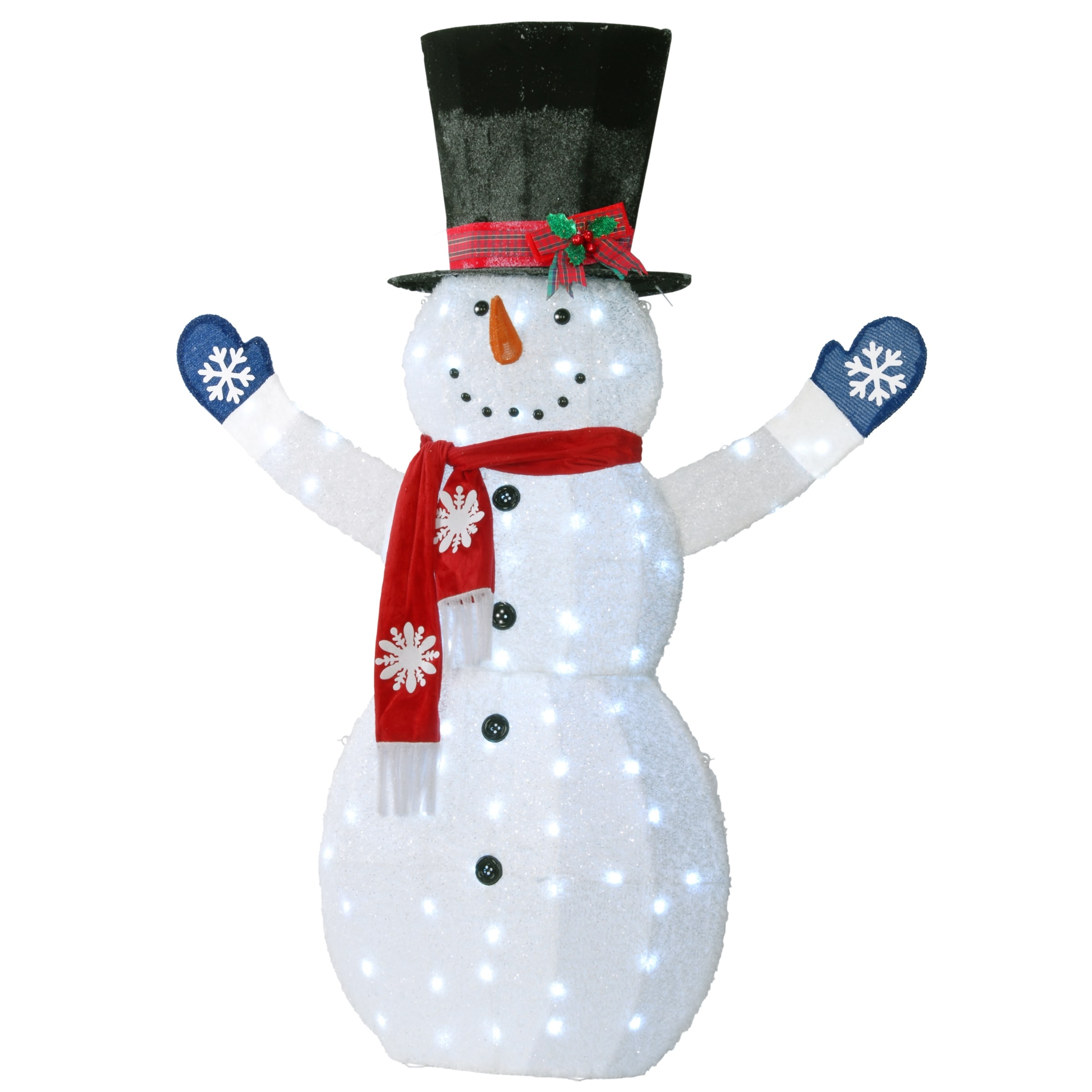 National Tree Company 6 ft. Snowman Decoration with White LED Lights