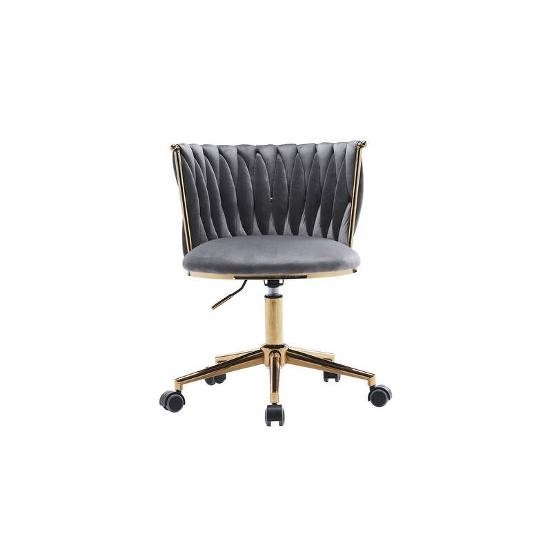 Modern/Luxury Upholstered Adjustable Swivel Office Chair with Wheels
