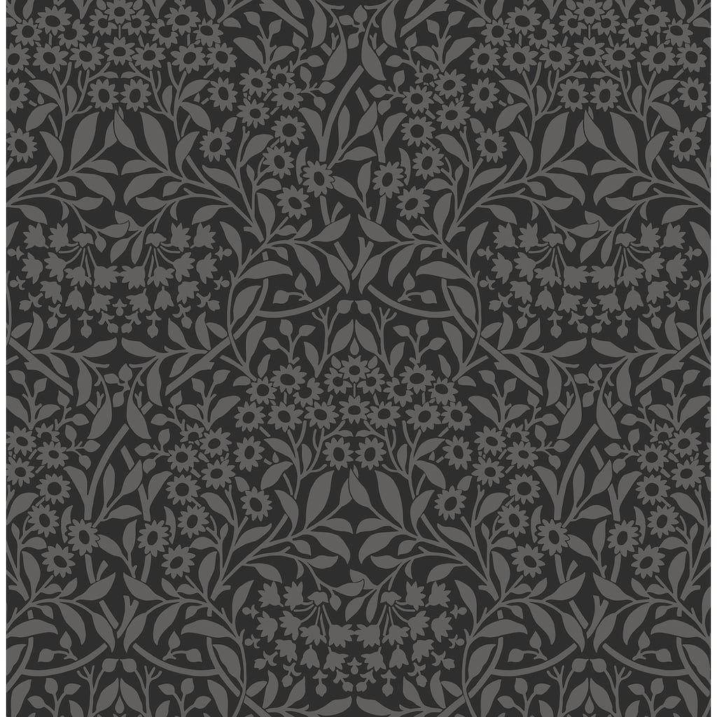 NuWallpaper Charcoal Darcy Peel & Stick Wallpaper - 20.5-in x 216-in