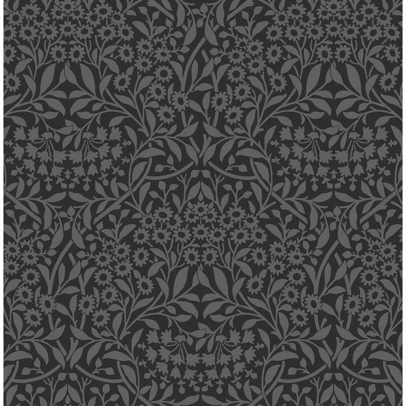 NuWallpaper Charcoal Darcy Peel & Stick Wallpaper - 20.5-in x 216-in
