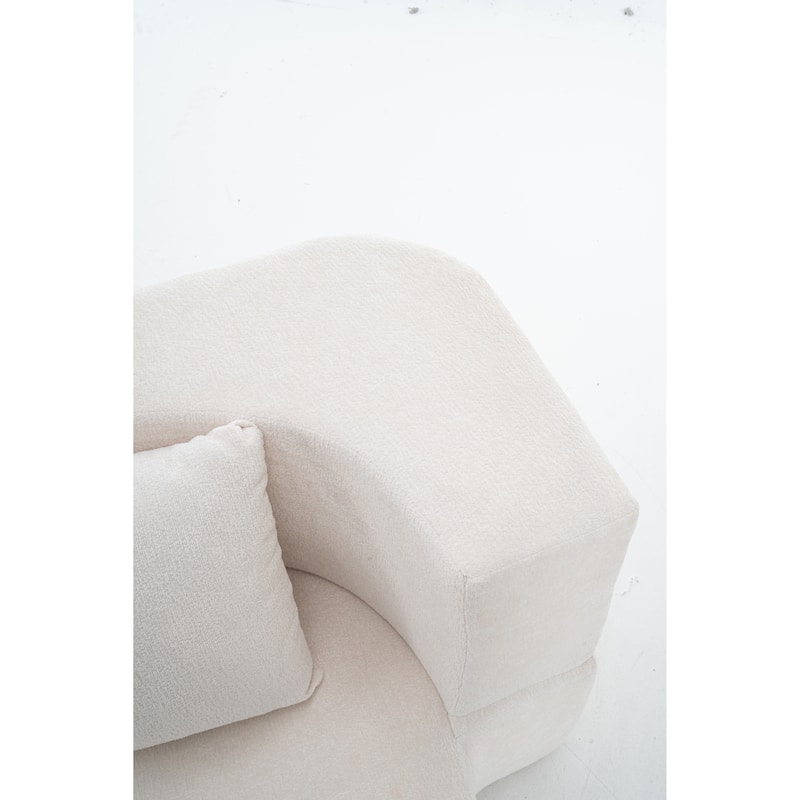 3-Seater Convertible Sofa Bed, Chenille Fabric Sleeper Sofa, High-Density Sponge Daybed, No Assembly Required