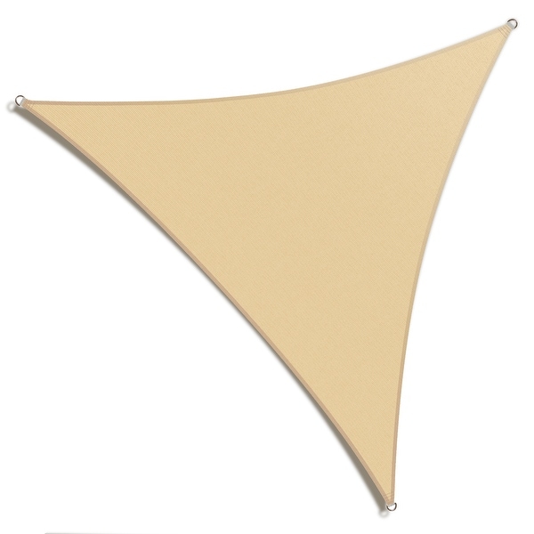 ColourTreeUSA Triangle Sun Shade Sail HDPE Mesh Fabric