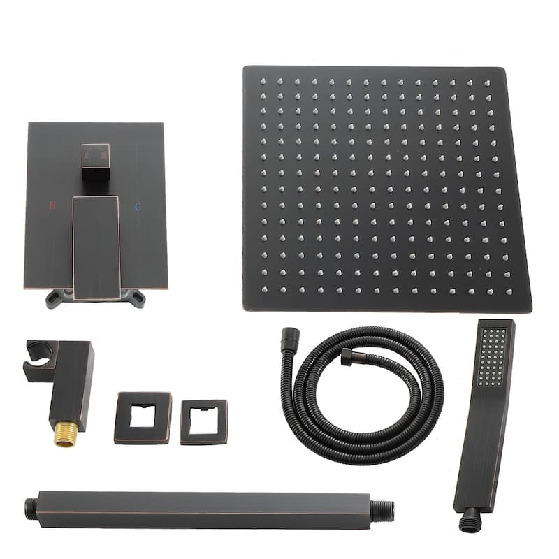 Topcraft 10-inch Ceiling Mount Square Shower System with Rough-in Valve - 10*10