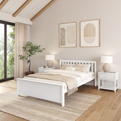 Plank and Beam Classic Real Wood Queen Platform Bed