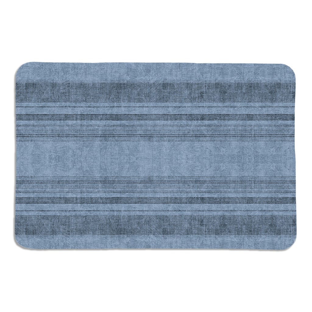 Laural Home Big Sky Dusty Blue Memory Foam Rug