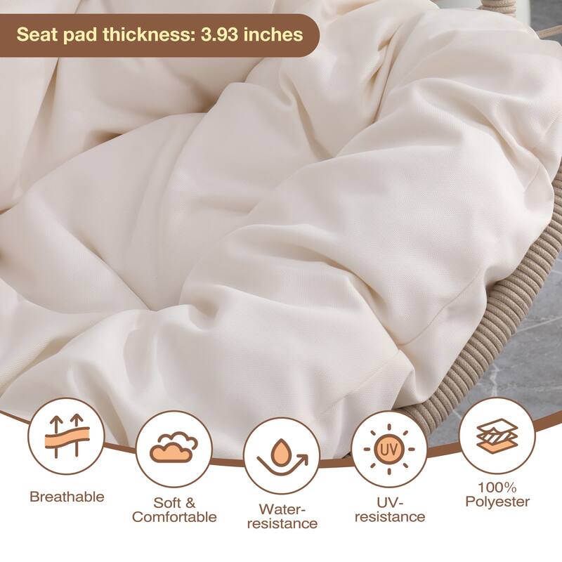 Outdoor Garden Rattan Egg Swing Chair, Hanging Chair PE hanging Chair