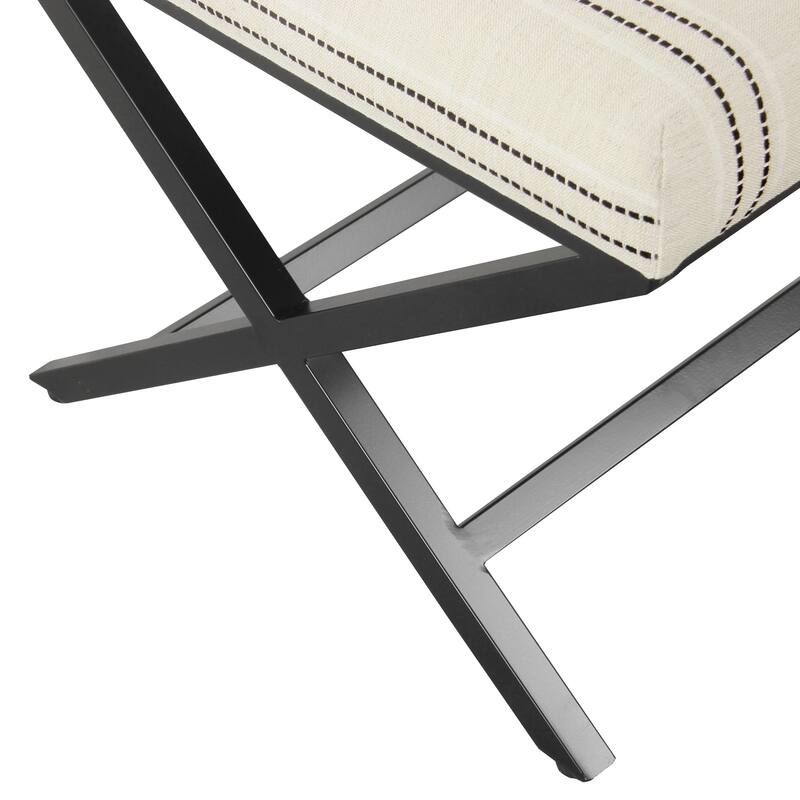 Porch & Den Boucher Modern Metal X-base Square Ottoman