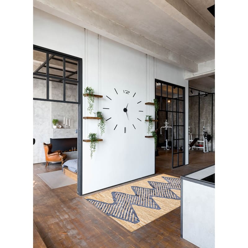 ECARPETGALLERY Braided Weave Palas Denizli Tan Cotton, Jute Rug - 5'3 x 8'2