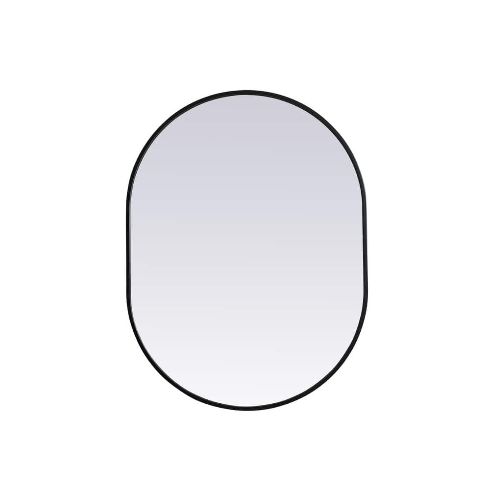 Indigo Home Metal Frame Oval Mirror 27x36 Inch