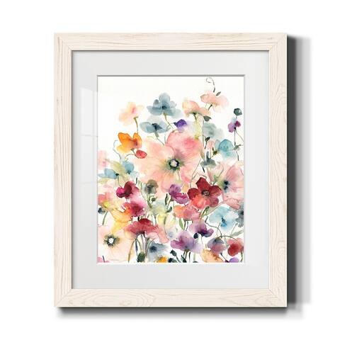 Poppies and Sweetpeas-Premium Framed Print - Ready to Hang
