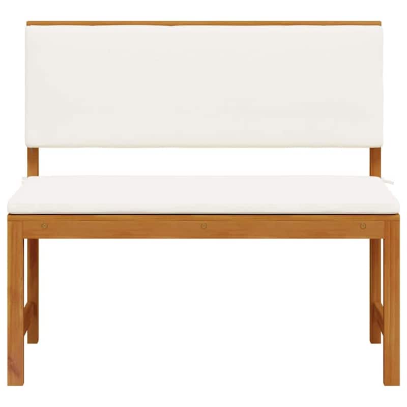 vidaXL Garden Bench Brown 100 x 50 x 91cm Solid Acacia wood - 39.4 x 19.7 x 35.8