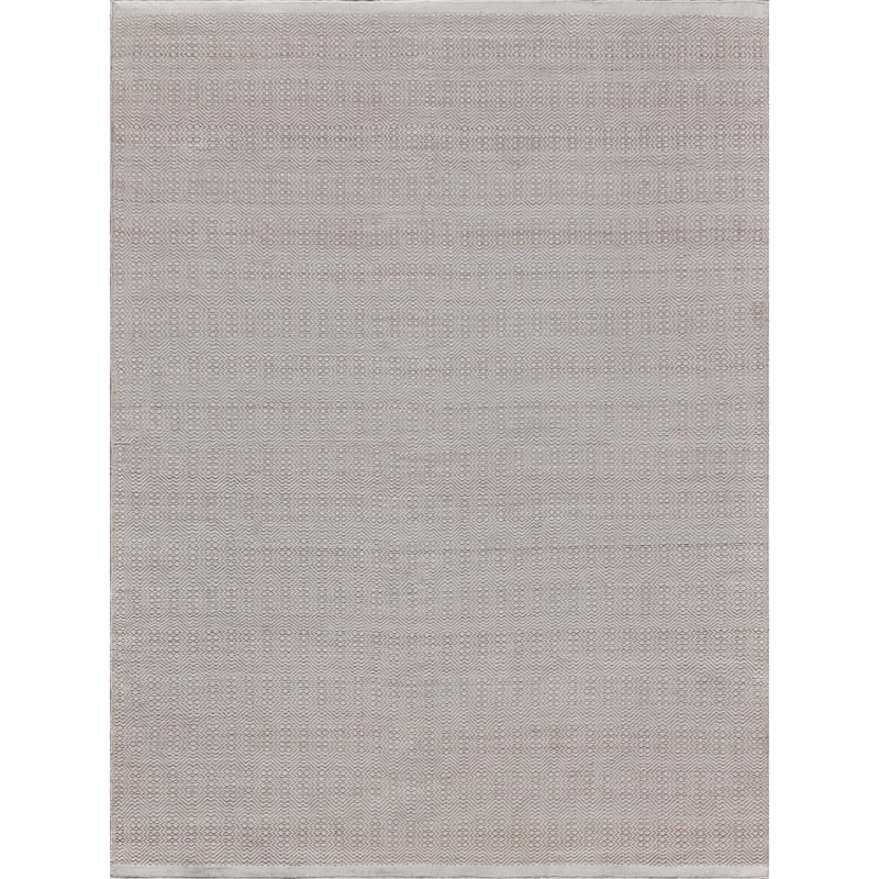 EXQUISITE RUGS Echo Indoor/Outdoor Flatweave PET yarn Ivory/Light Beige Area Rug.