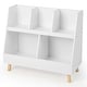 preview thumbnail 6 of 5, 5-Cubby Toy Storage Organizer Children 2-Tier Open Book Display Organizer White