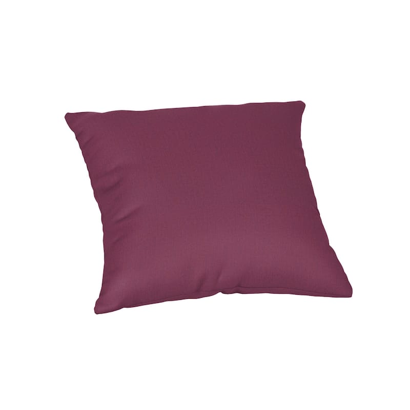 Sunbrella® Solid Fabric 1-Piece Indoor/Outdoor Square Throw Pillow, 18"W x 18"L, Cast Slate - Canvas Iris
