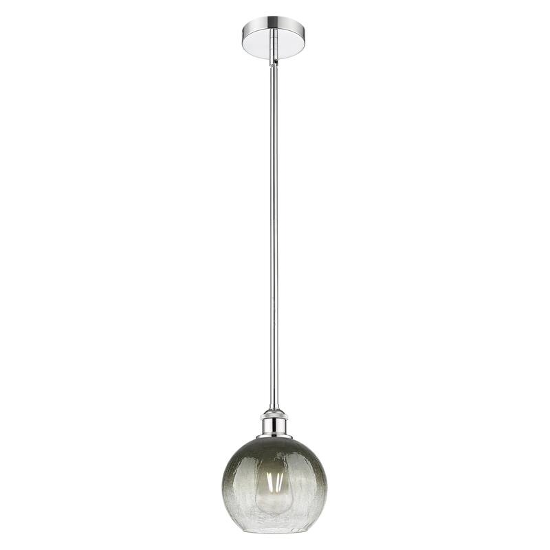 Innovations Lighting Endless Possibilities Edison - Brookhaven Globe - 1 Light 8" Stem Hung Mini Pendant - Slate/Polished Chrome