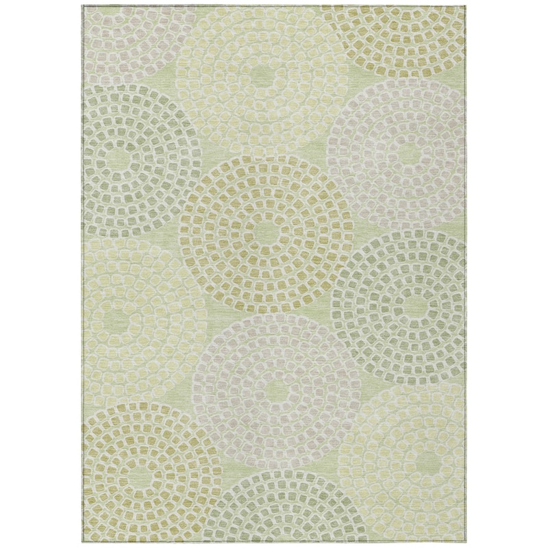 Machine Washable Indoor/ Outdoor Chantille Contemporary Geo Rug