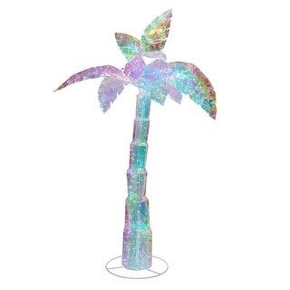 Seasonal LLC Prismatic Iridescent 75" Palm Tree, Iridescent