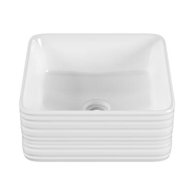 Nancy 14'' Vessel Sink In White - 14.96" x 14.96" 6.10"