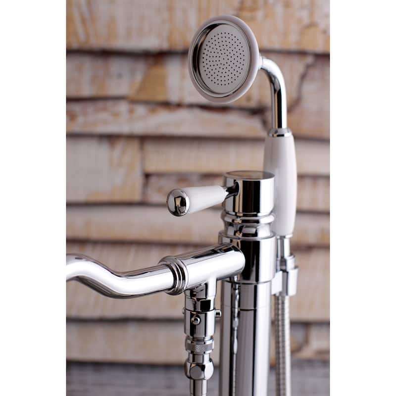 Paris Freestanding Tub Faucet with Hand Shower in Polished Chrome