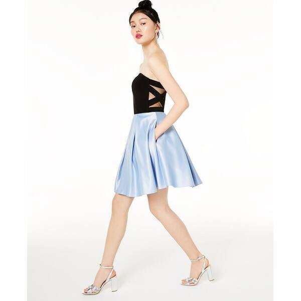 Blondie Nites Junior's Strapless Fit & Flare Dress Blue Size 7 - Bed Bath & Beyond - 40564586 Blondie Nites Junior's Strapless Fit & Flare Dress Blue Size 7 - Bed Bath & Beyond - 40564586