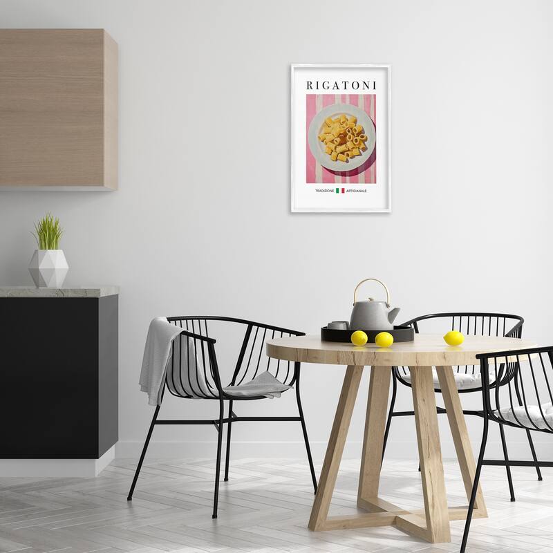 Stupell Traditional Rigatoni Pasta Framed Giclee Art Design By Andreas Magnusson