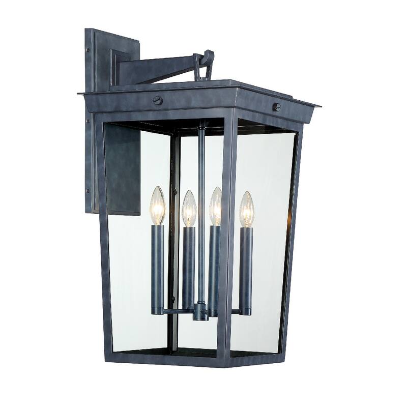 Belmont 4 Light Graphite Wall Mount - 14'' W x 26'' H x 15.5'' D - 14'' W x 26'' H x 15.5'' D