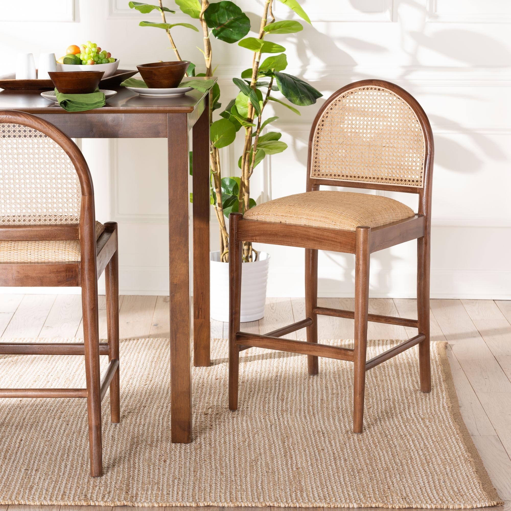 Acacia wood counter stools 2025