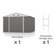 preview thumbnail 42 of 51, Patiowell 10' x 8'/10' x 10'Metal Outdoor Storage Shed with Goods Shelves/Floor Frame Garden Tool Shed for Backyard Garden