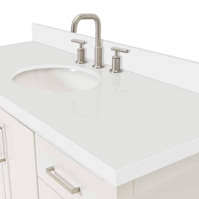 Ariel S055SWQOVO Magnolia 55" Free Standing Single Basin Vanity Set