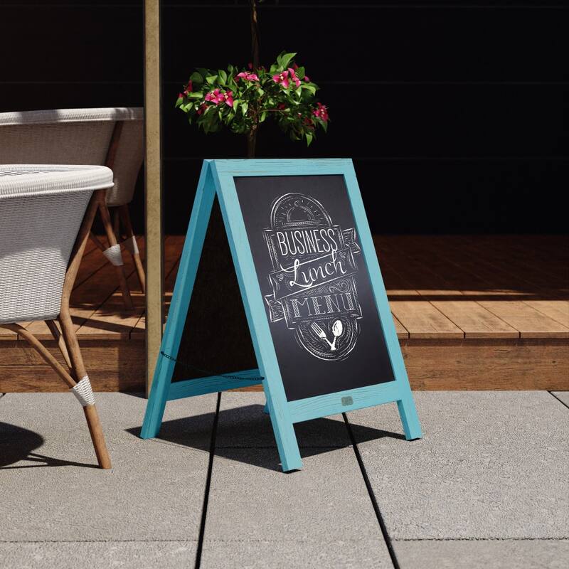 Wood A-Frame Magnetic Chalkboard Set-Markers, Stencils, and Magnets