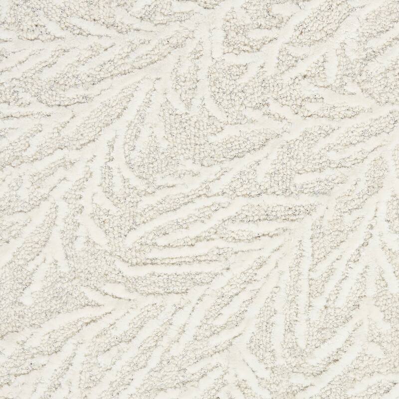 Michael Amini Star Contemporary Textured Botanical Abstract Glam Area Rug