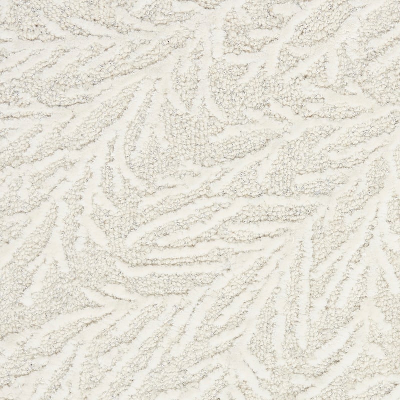 Michael Amini Star Contemporary Textured Botanical Abstract Glam Area Rug