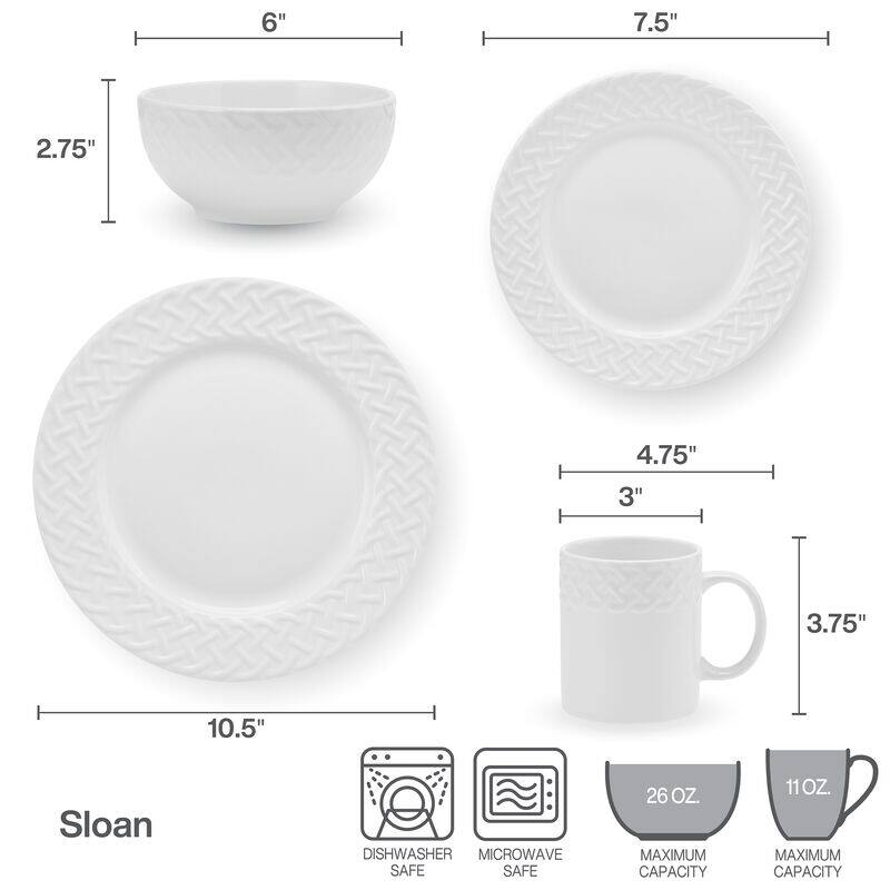 Pfaltzgraff Sloan 32-Piece Dinnerware Set, Service for 8